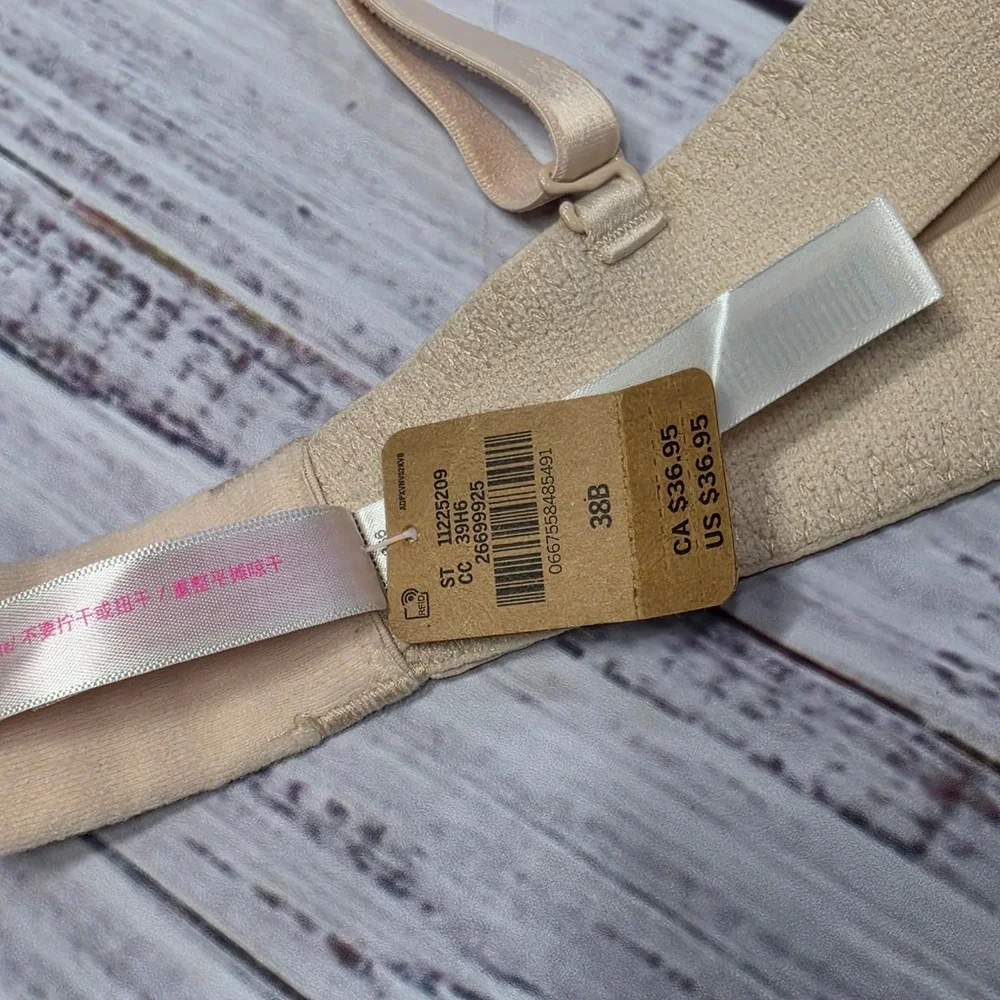Victoria's Secret PINK Multi-Way Bra Women 38B Beige NWT Adjustable Straps Wire - Picture 5 of 8